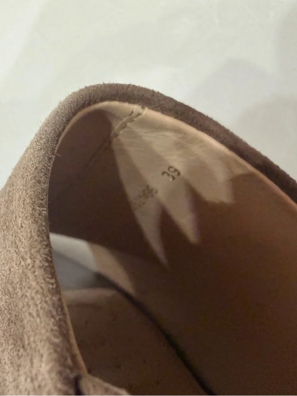 Geox Respira Light Brown Suede Wedge Slingback Sandals, eur 39